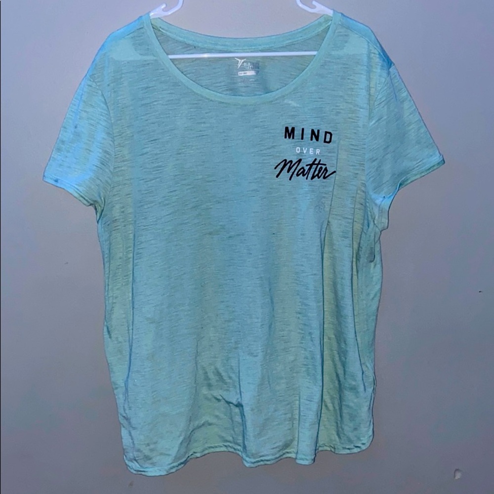 Teal “ Mind over Matter” tee